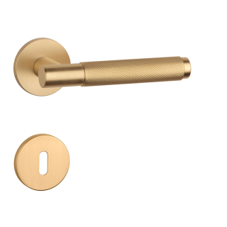 Okrúhle zlaté matné kľučky na dvere AT - MOLINIA - R 7S - zlatá matná (Gold Satin)